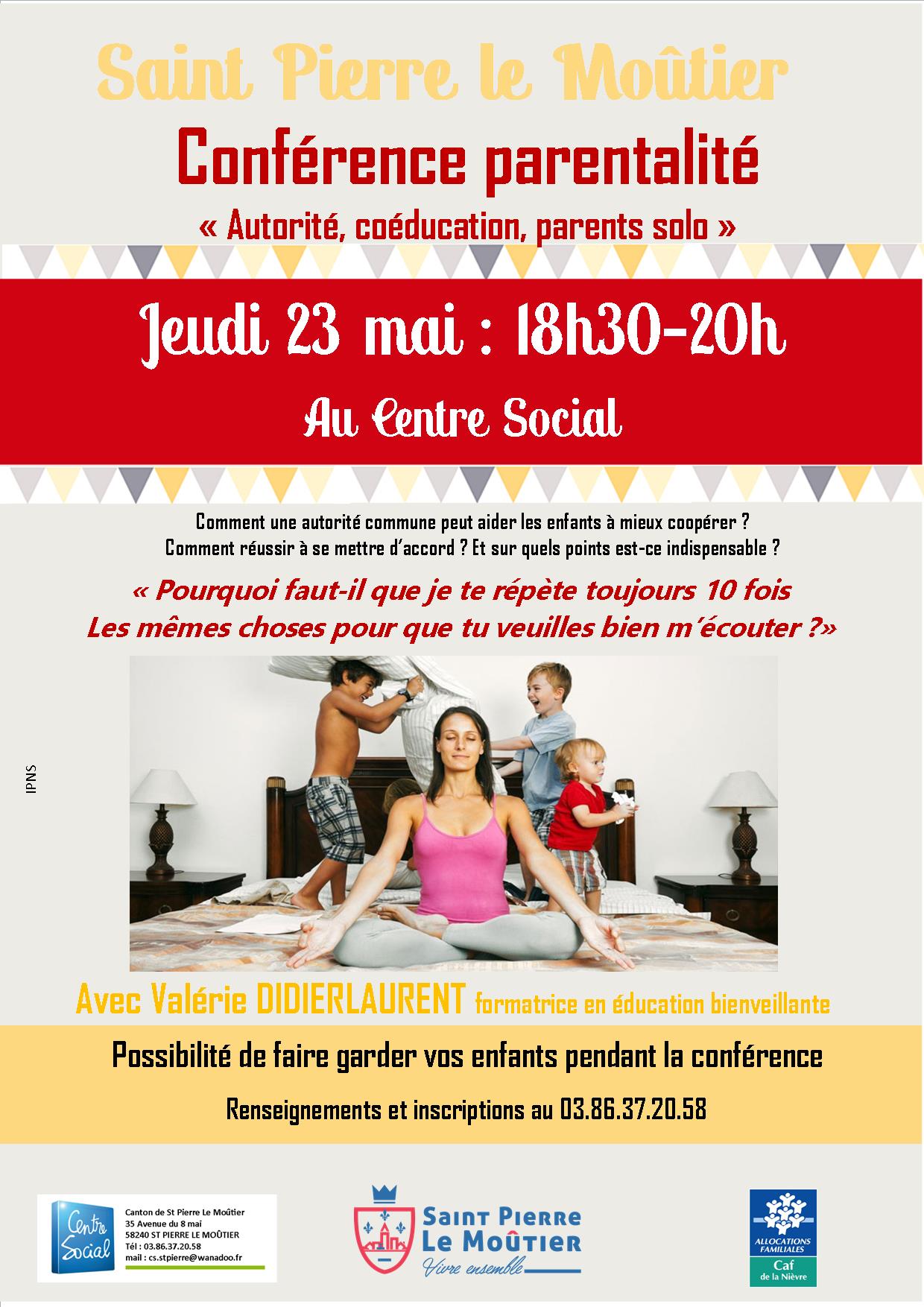 Conférence Parentalité - Centre Social du canton de St Pierre le Moûtier